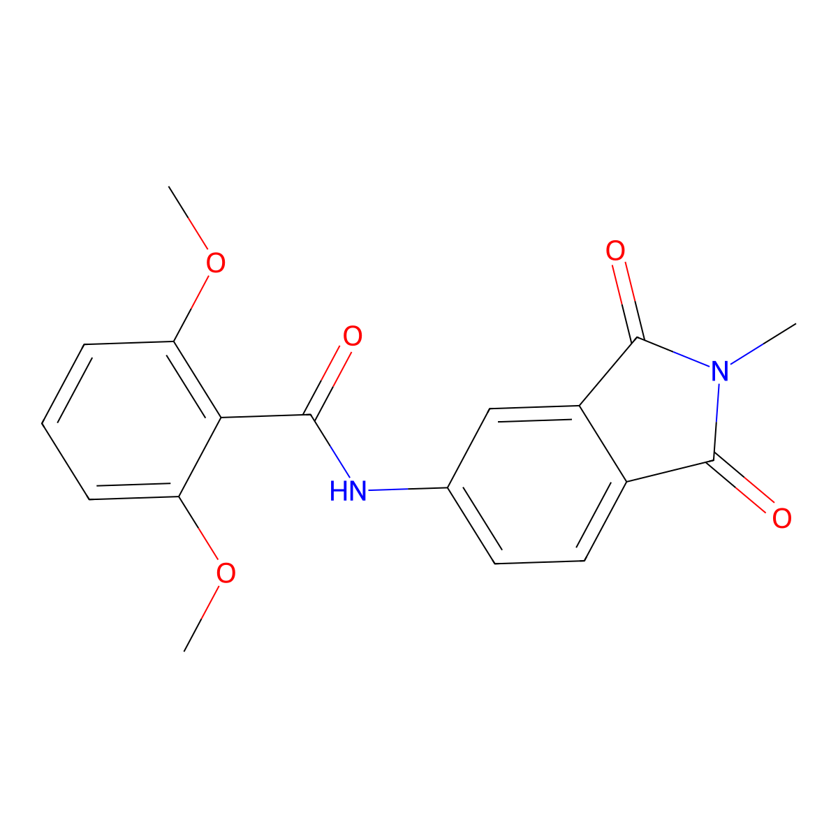 2,6-dimethoxy-N-(2-methyl-1,3-dioxoisoindol-5-yl)benzamide molecular structure, CAS 476326-06-4