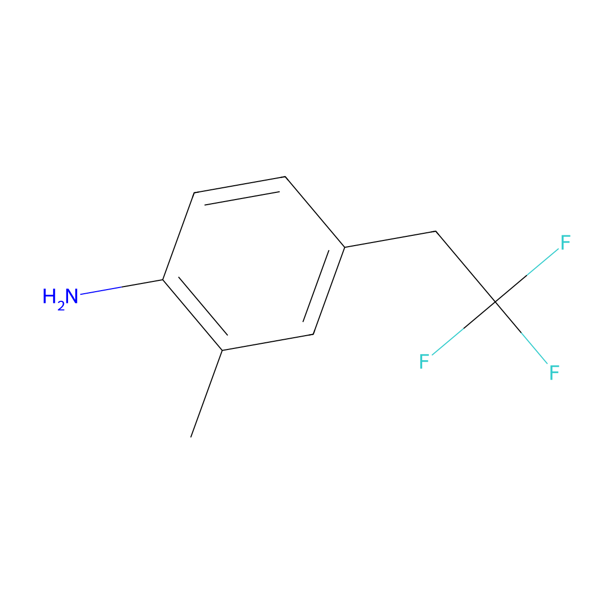 2-Methyl-4-(2,2,2-trifluoroethyl)aniline molecular structure, CAS 476335-31-6