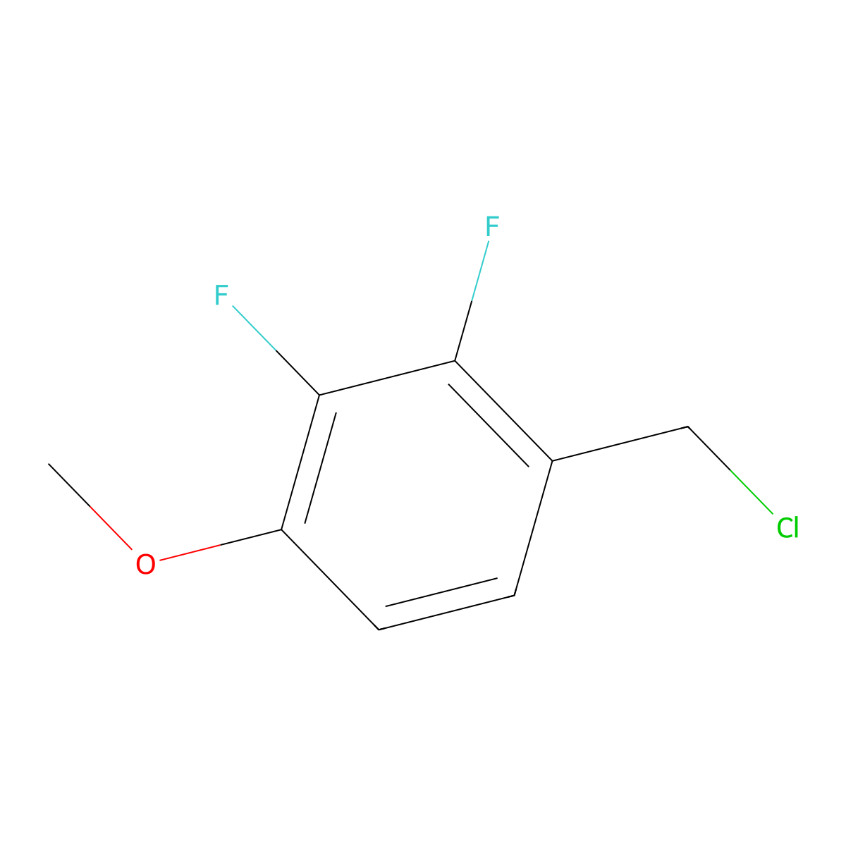 1-(Chloromethyl)-2,3-difluoro-4-methoxybenzene molecular structure, CAS 476360-30-2