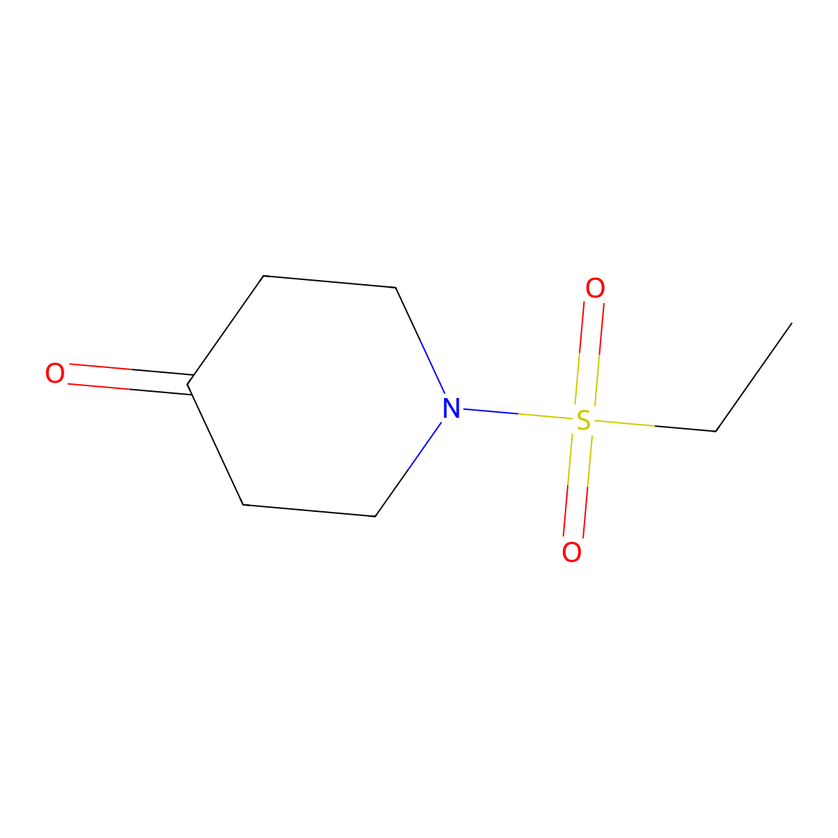 1-(Ethanesulfonyl)piperidin-4-one molecular structure, CAS 476373-84-9