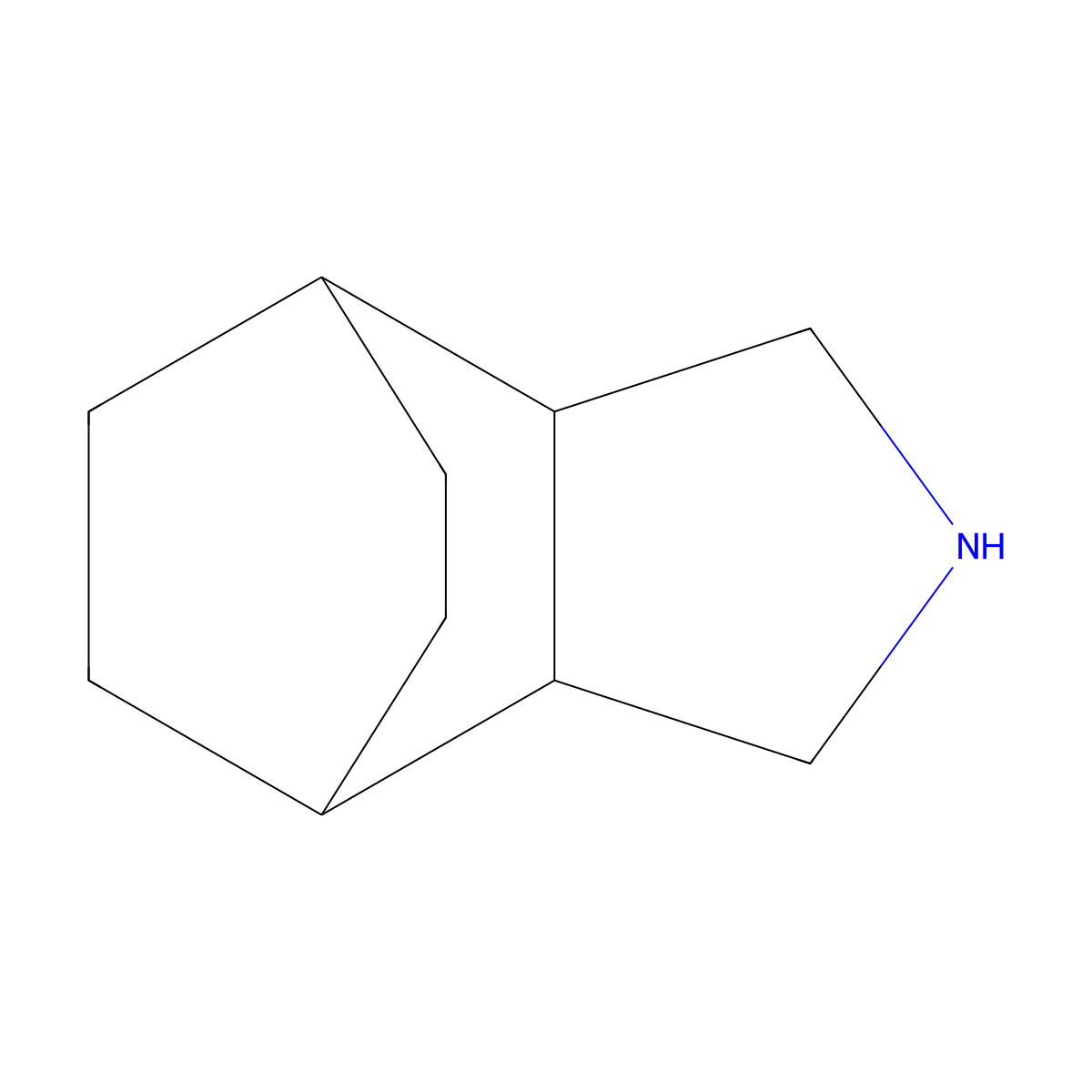 4-Azatricyclo[5.2.2.0,2,6]undecane molecular structure, CAS 4764-23-2