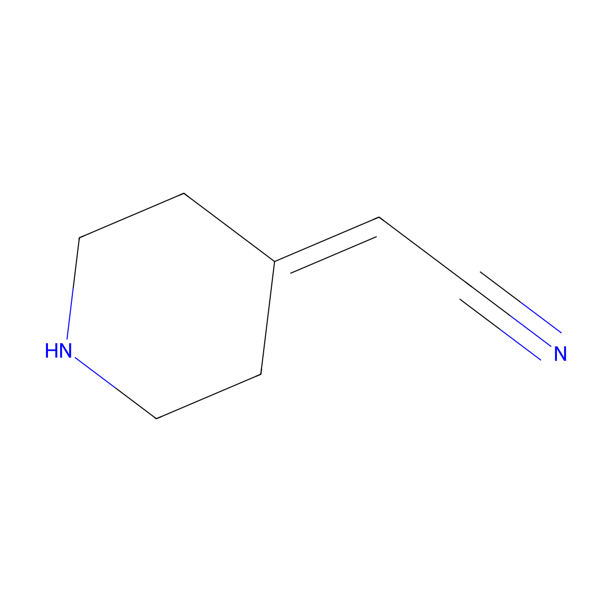 2-(Piperidin-4-ylidene)acetonitrile molecular structure, CAS 4764-31-2