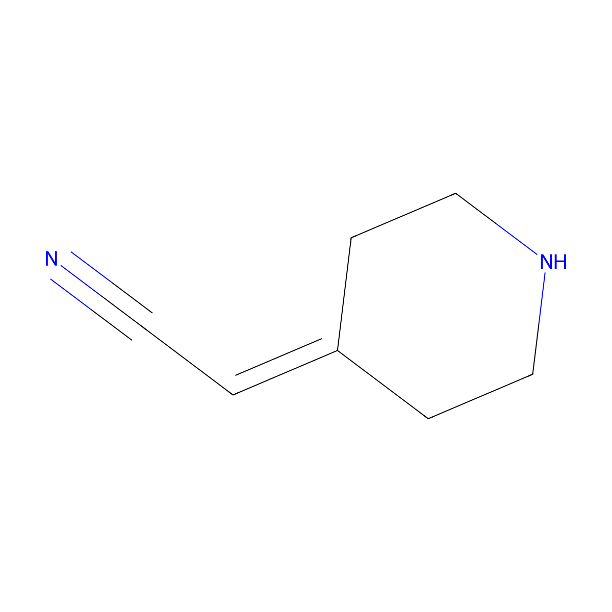 2-(Piperidin-4-ylidene)acetonitrile molecular structure, CAS 4764-31-2
