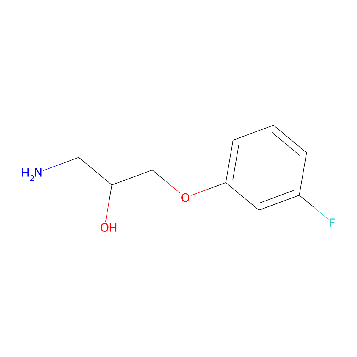 1-Amino-3-(3-fluorophenoxy)propan-2-ol molecular structure, CAS 4764-34-5