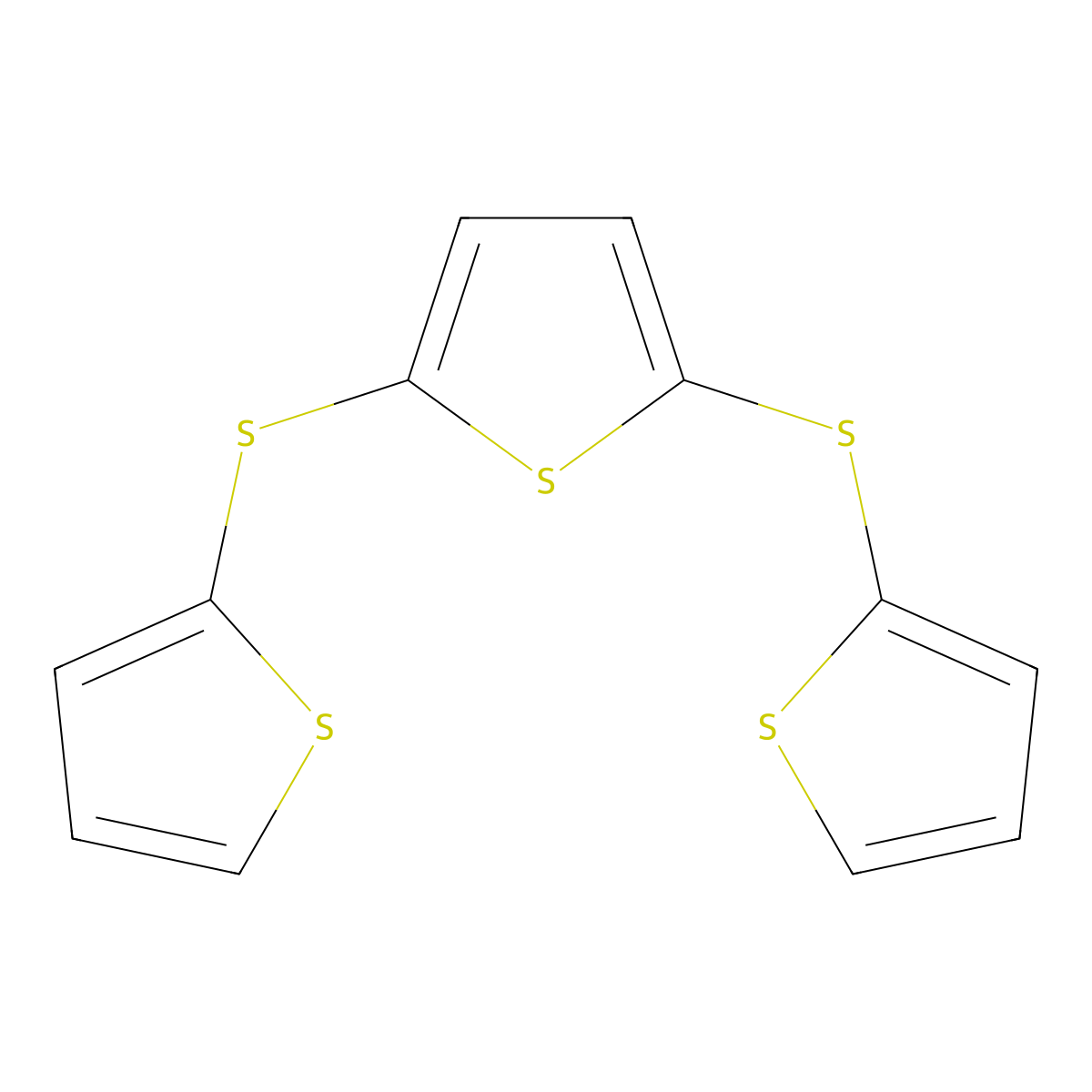 2,5-Bis(thiophen-2-ylsulfanyl)thiophene molecular structure, CAS 4764-95-8
