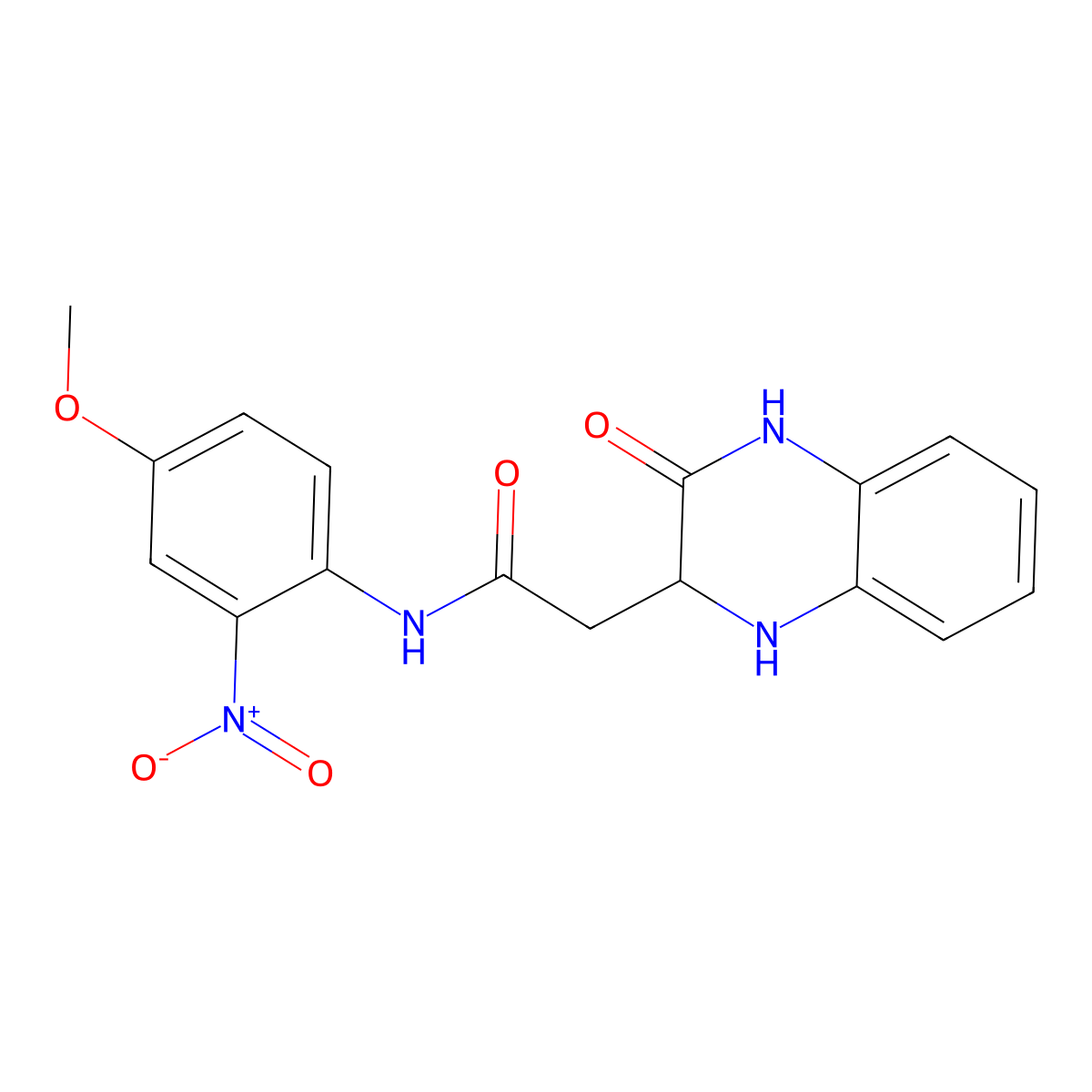 N-(4-methoxy-2-nitrophenyl)-2-(3-oxo-1,2,3,4-tetrahydroquinoxalin-2-yl)acetamide molecular structure, CAS 476410-16-9