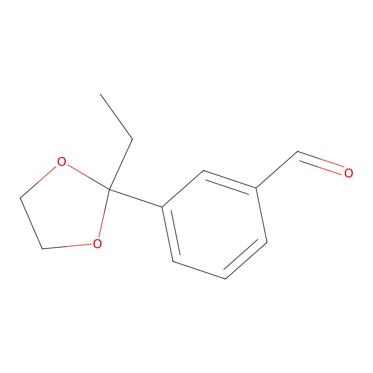 3-(2-Ethyl-1,3-dioxolan-2-yl)benzaldehyde molecular structure, CAS 476412-33-6