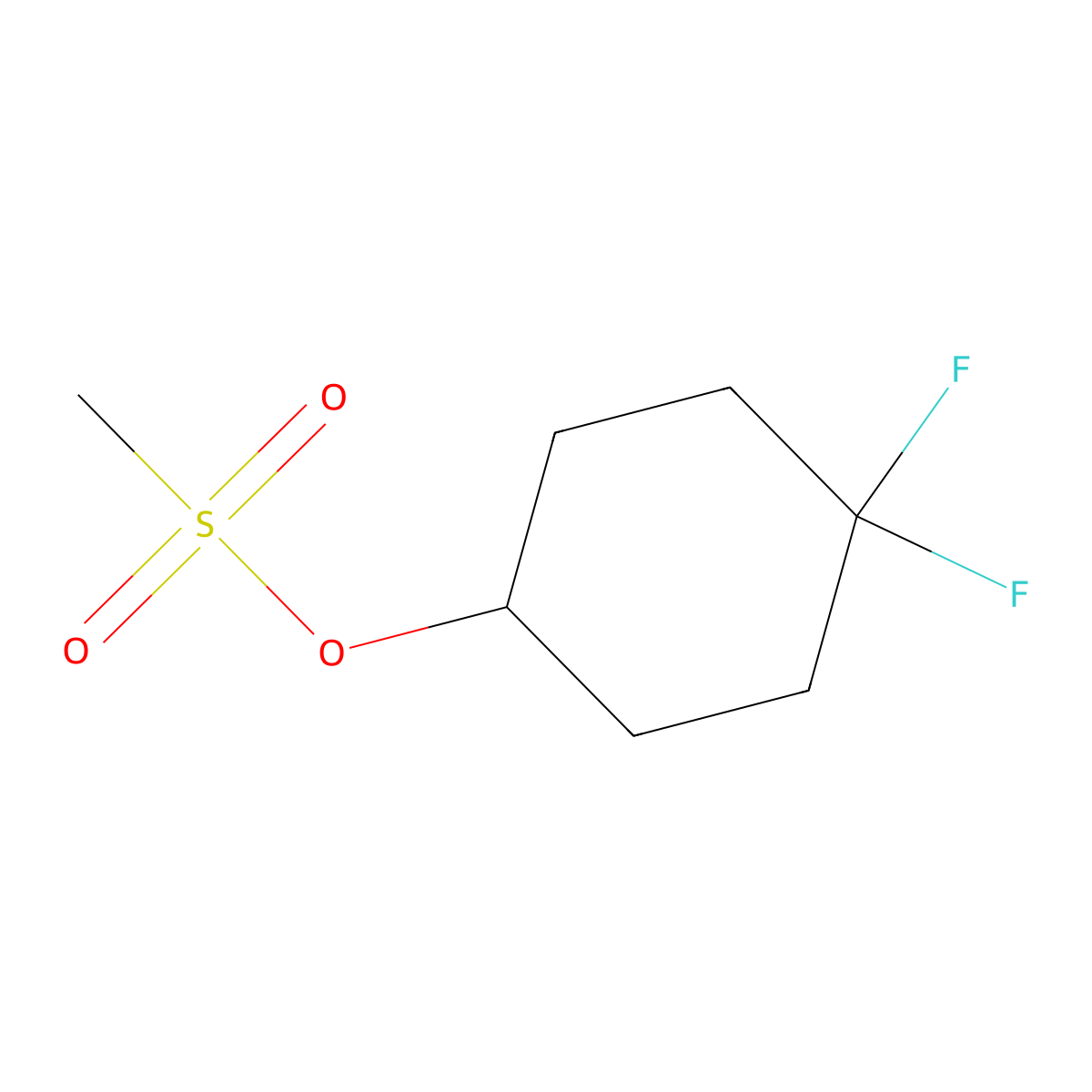 4,4-Difluorocyclohexyl methanesulfonate molecular structure, CAS 476415-01-7