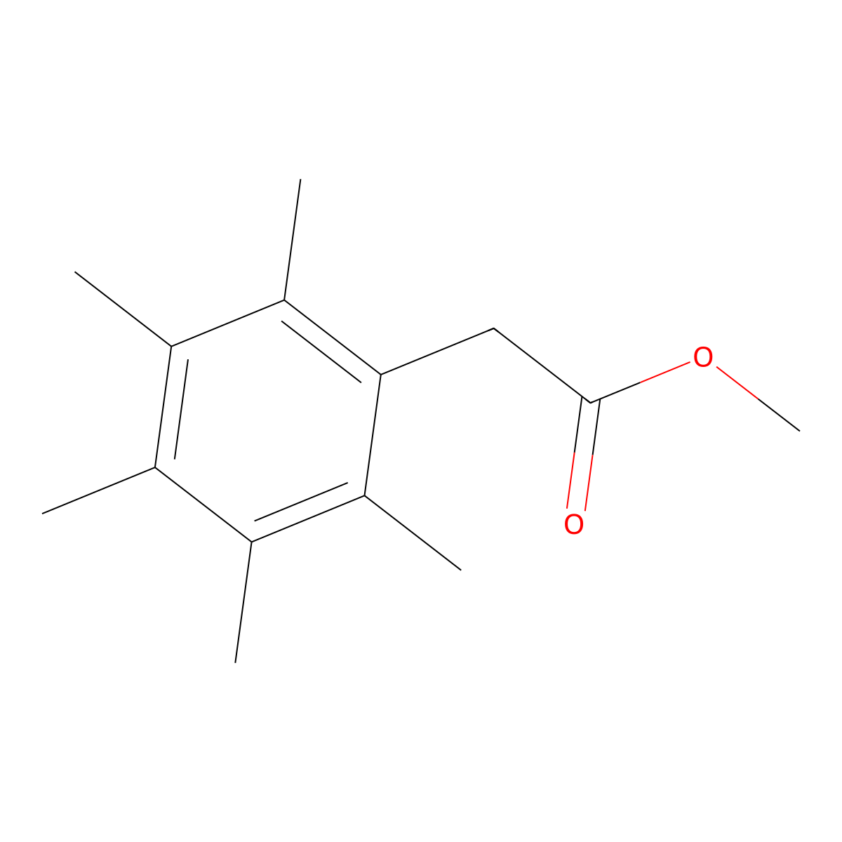 Pentamethylphenylacetic acid methyl ester molecular structure, CAS 476415-64-2