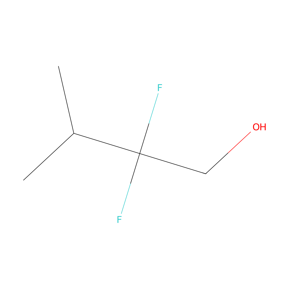 2,2-Difluoro-3-methylbutan-1-ol molecular structure, CAS 476415-68-6