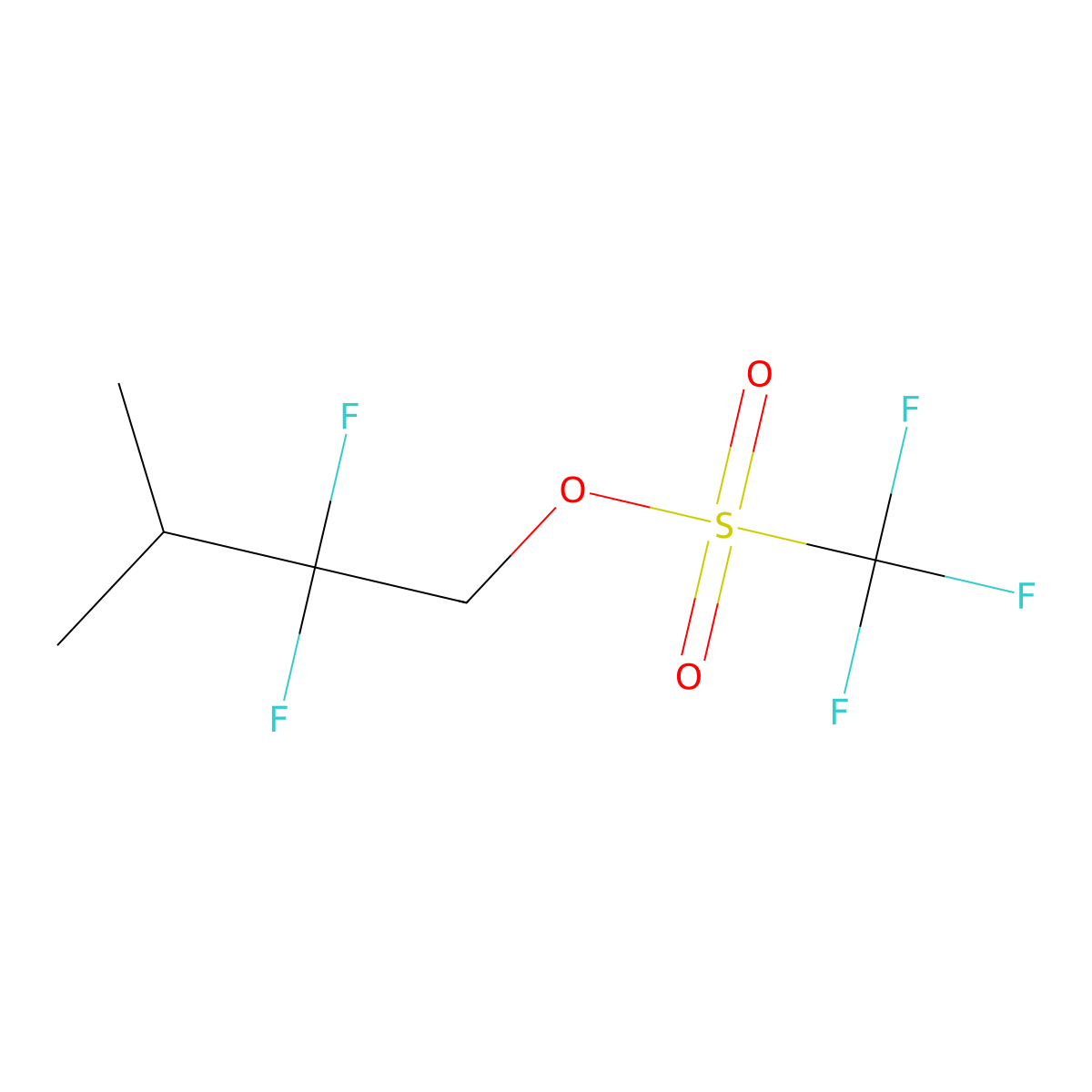 2,2-Difluoro-3-methylbutyltrifluoromethanesulfonate molecular structure, CAS 476415-69-7