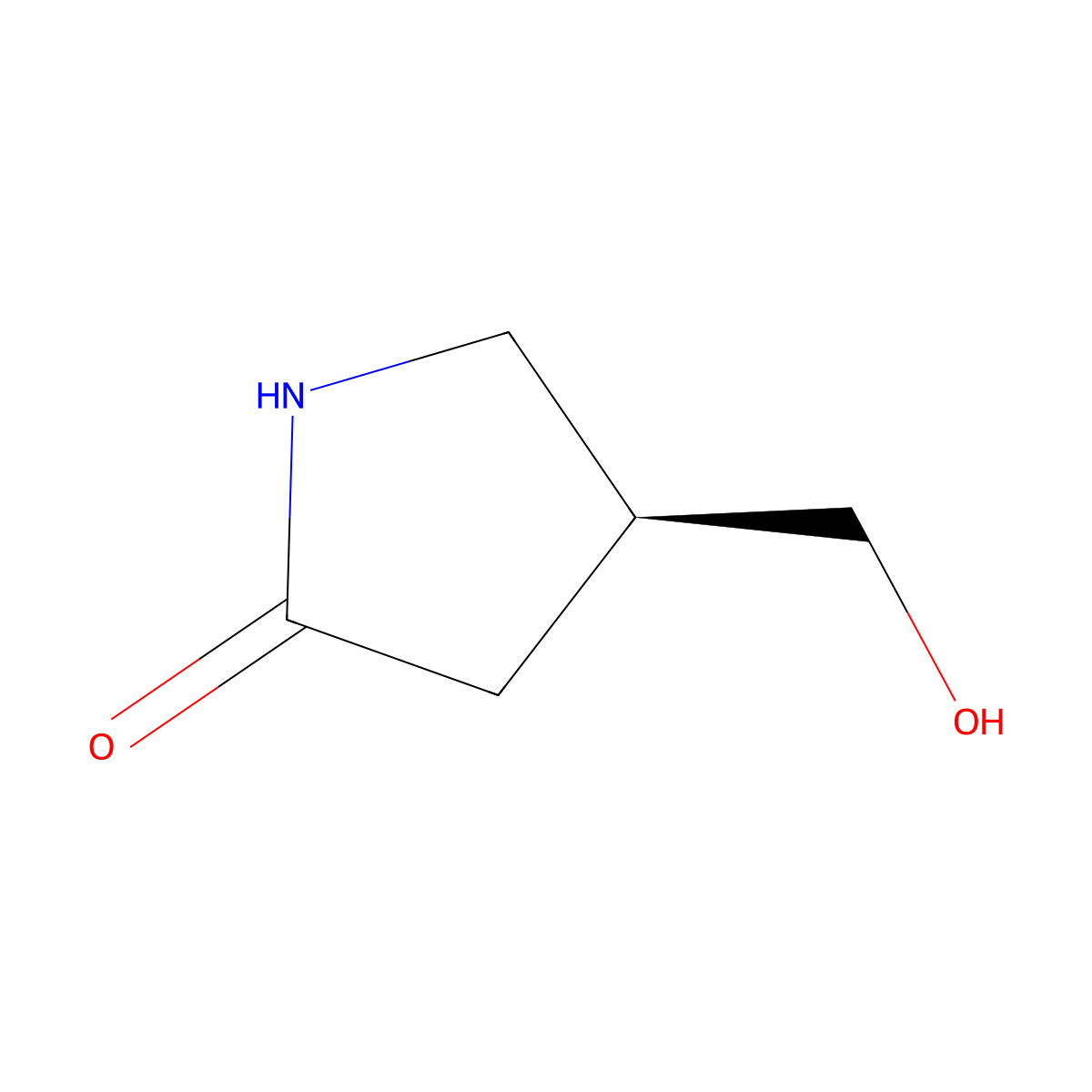 (4S)-4-(hydroxymethyl)pyrrolidin-2-one molecular structure, CAS 476423-84-4