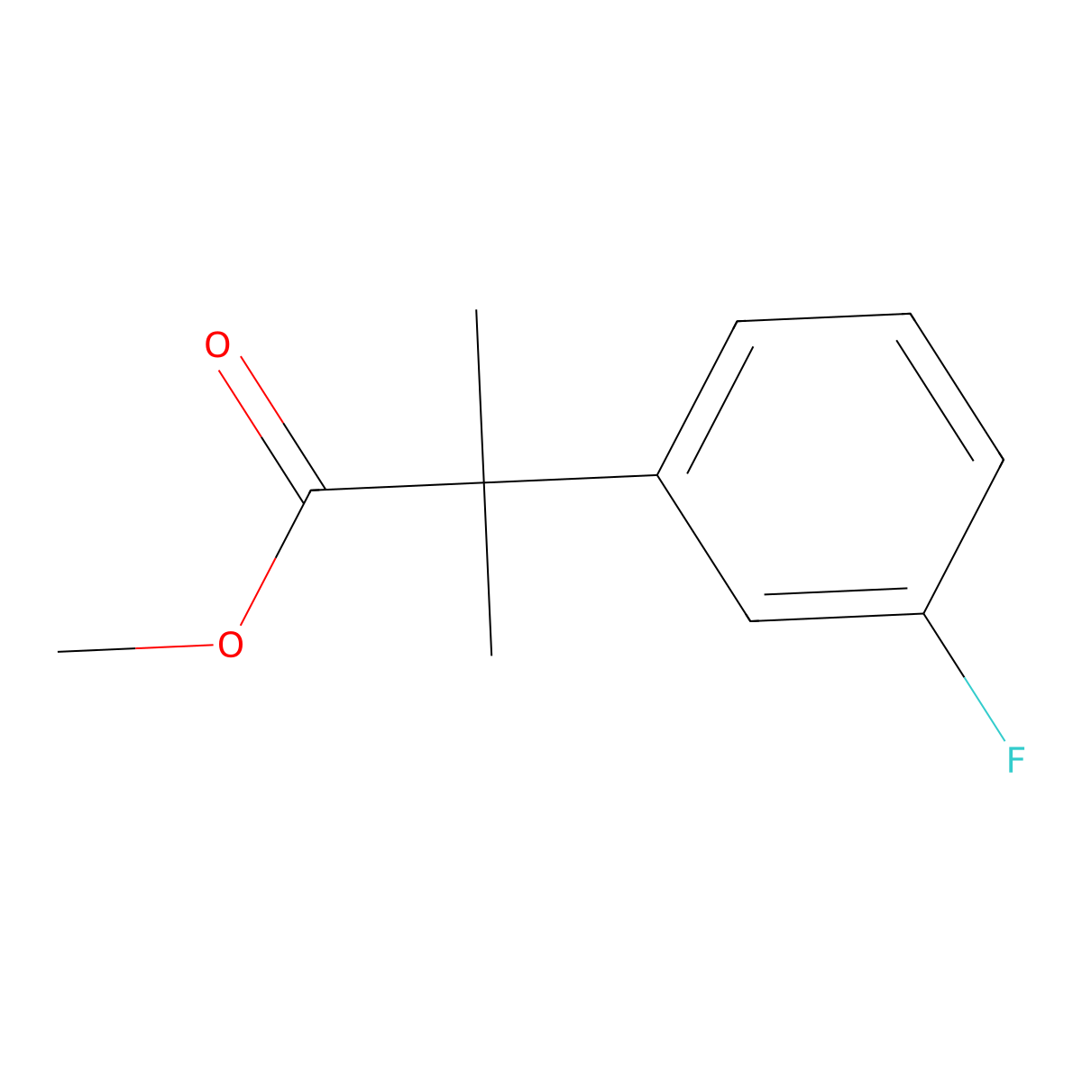 3-Fluoro-alpha,alpha-dimethyl-benzeneacetic acid, methyl ester molecular structure, CAS 476429-16-0