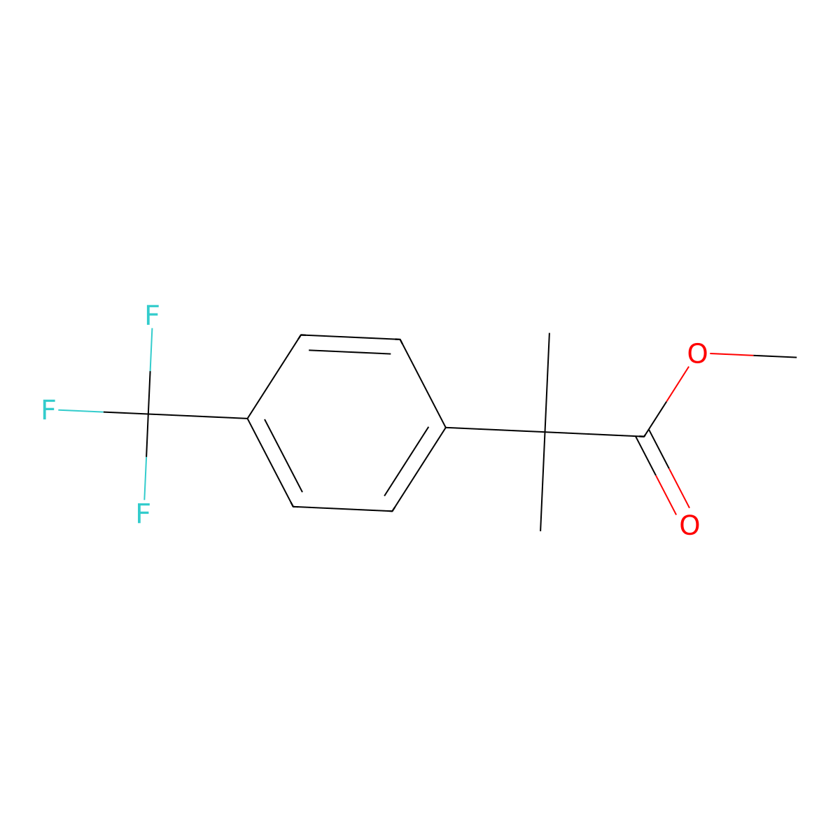 Methyl alpha,alpha-dimethyl-4-(trifluoromethyl)benzeneacetate molecular structure, CAS 476429-18-2