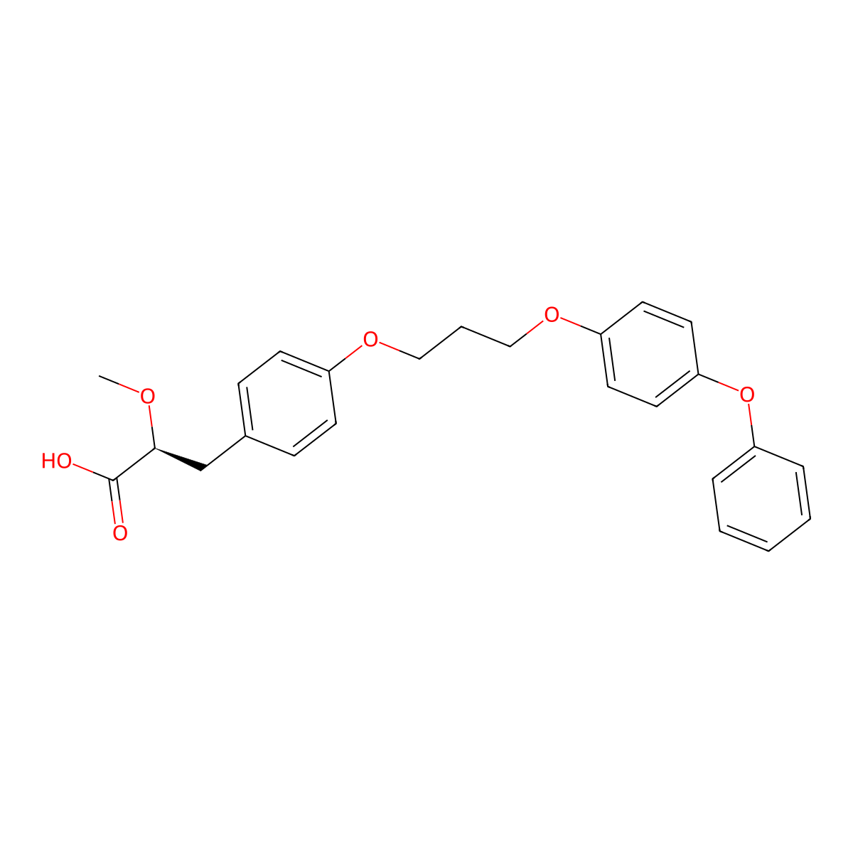 Naveglitazar molecular structure, CAS 476436-68-7
