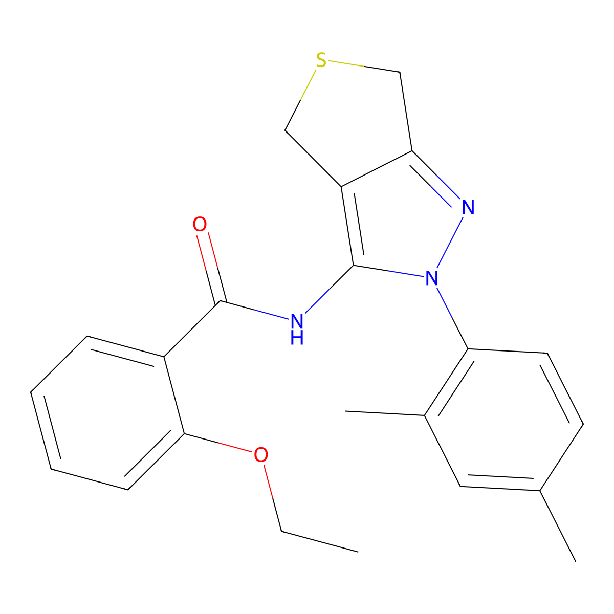 N-(2-(2,4-dimethylphenyl)-4,6-dihydro-2H-thieno[3,4-c]pyrazol-3-yl)-2-ethoxybenzamide molecular structure, CAS 476458-34-1