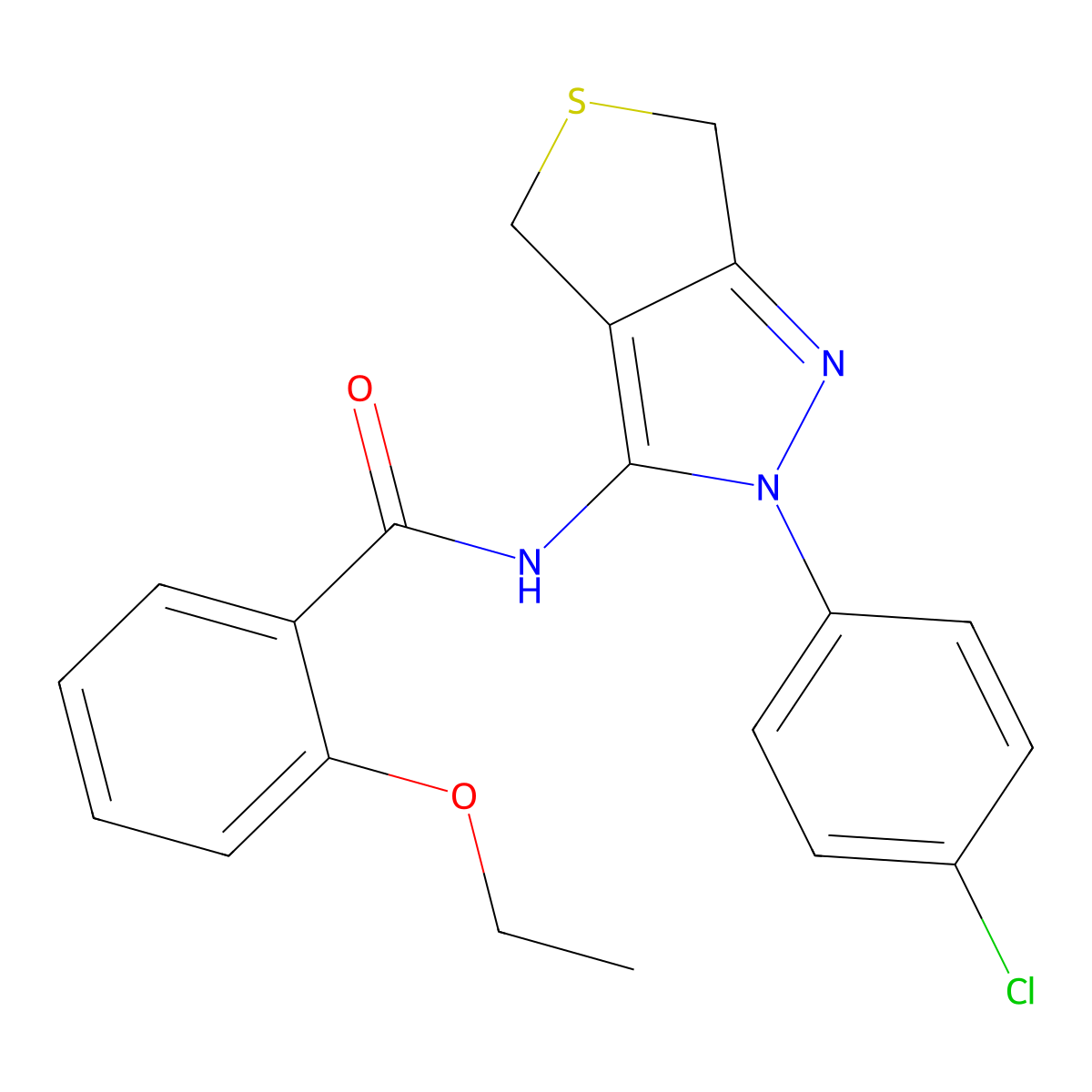 N-[2-(4-chlorophenyl)-4,6-dihydrothieno[3,4-c]pyrazol-3-yl]-2-ethoxybenzamide molecular structure, CAS 476459-15-1