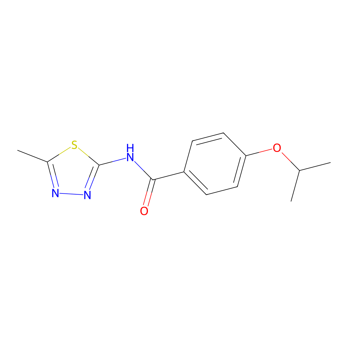 4-isopropoxy-N-(5-methyl-1,3,4-thiadiazol-2-yl)benzamide molecular structure, CAS 476459-63-9