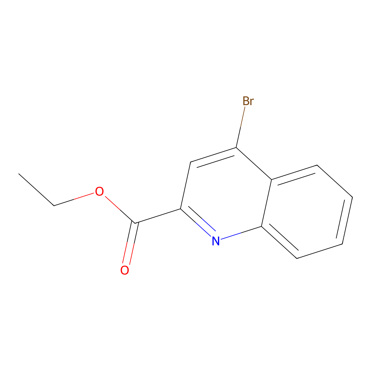 Ethyl 4-bromoquinoline-2-carboxylate molecular structure, CAS 476471-37-1