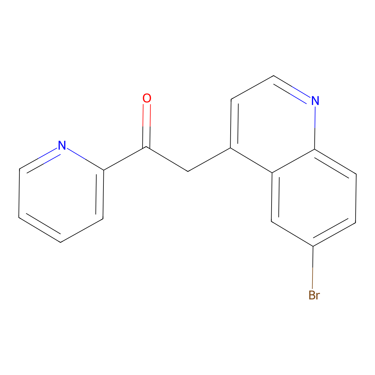2-(6-Bromoquinolin-4-yl)-1-(pyridin-2-yl)ethanone molecular structure, CAS 476472-24-9
