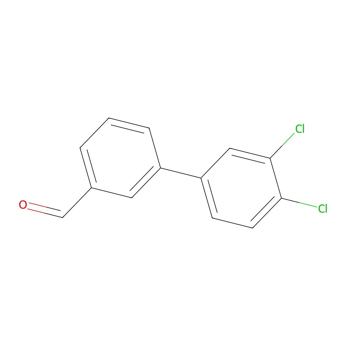 3',4'-Dichlorobiphenyl-3-carbaldehyde molecular structure, CAS 476490-05-8