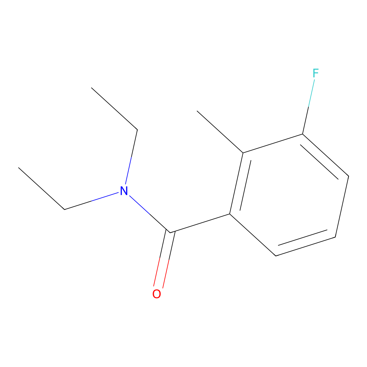 N,N-diethyl-3-fluoro-2-methylbenzamide molecular structure, CAS 476492-97-4