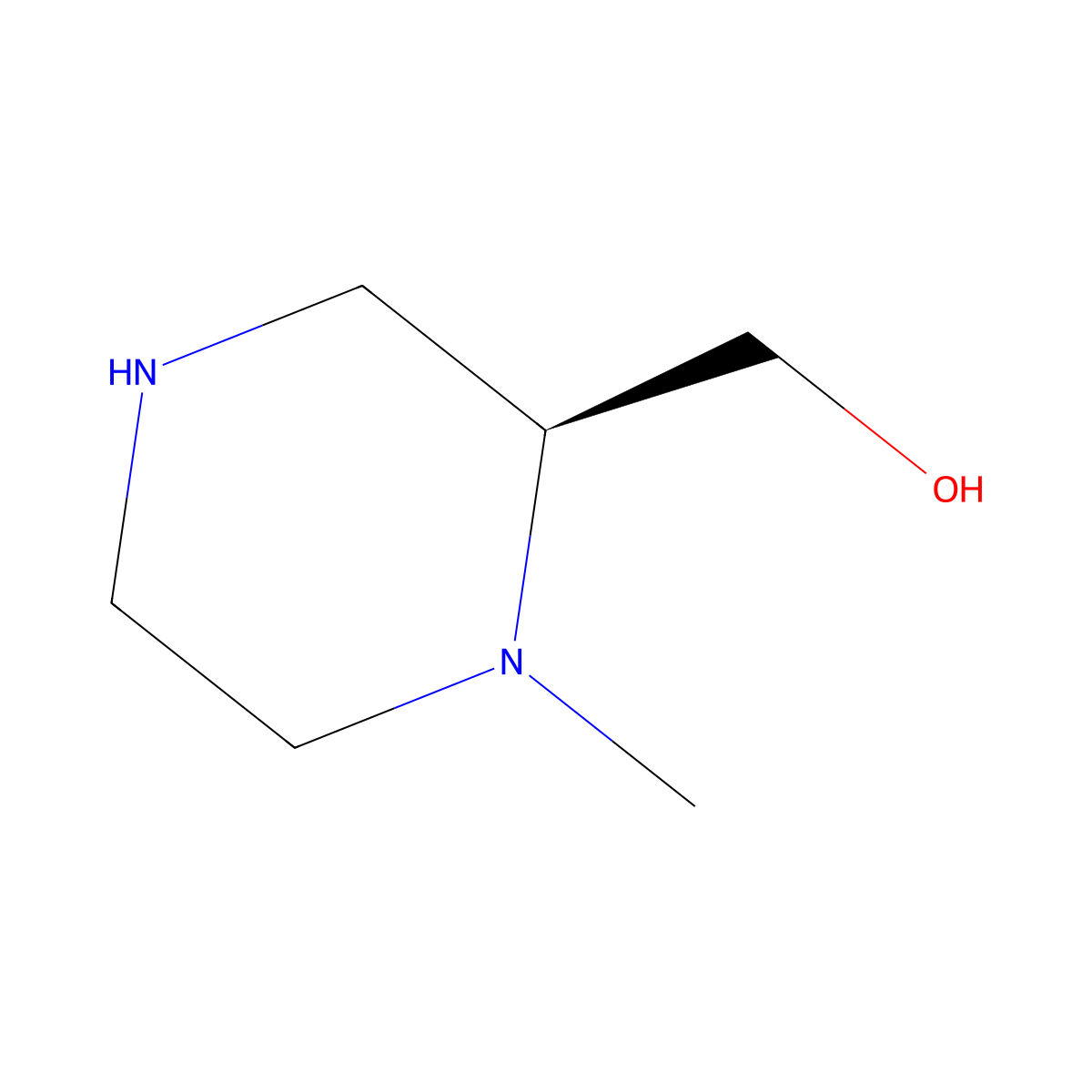 (S)-(1-methylpiperazin-2-yl)methanol molecular structure, CAS 476493-08-0