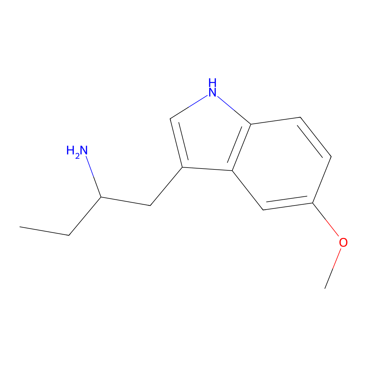 5-Methoxy-alpha-ethyltryptamine molecular structure, CAS 4765-10-0