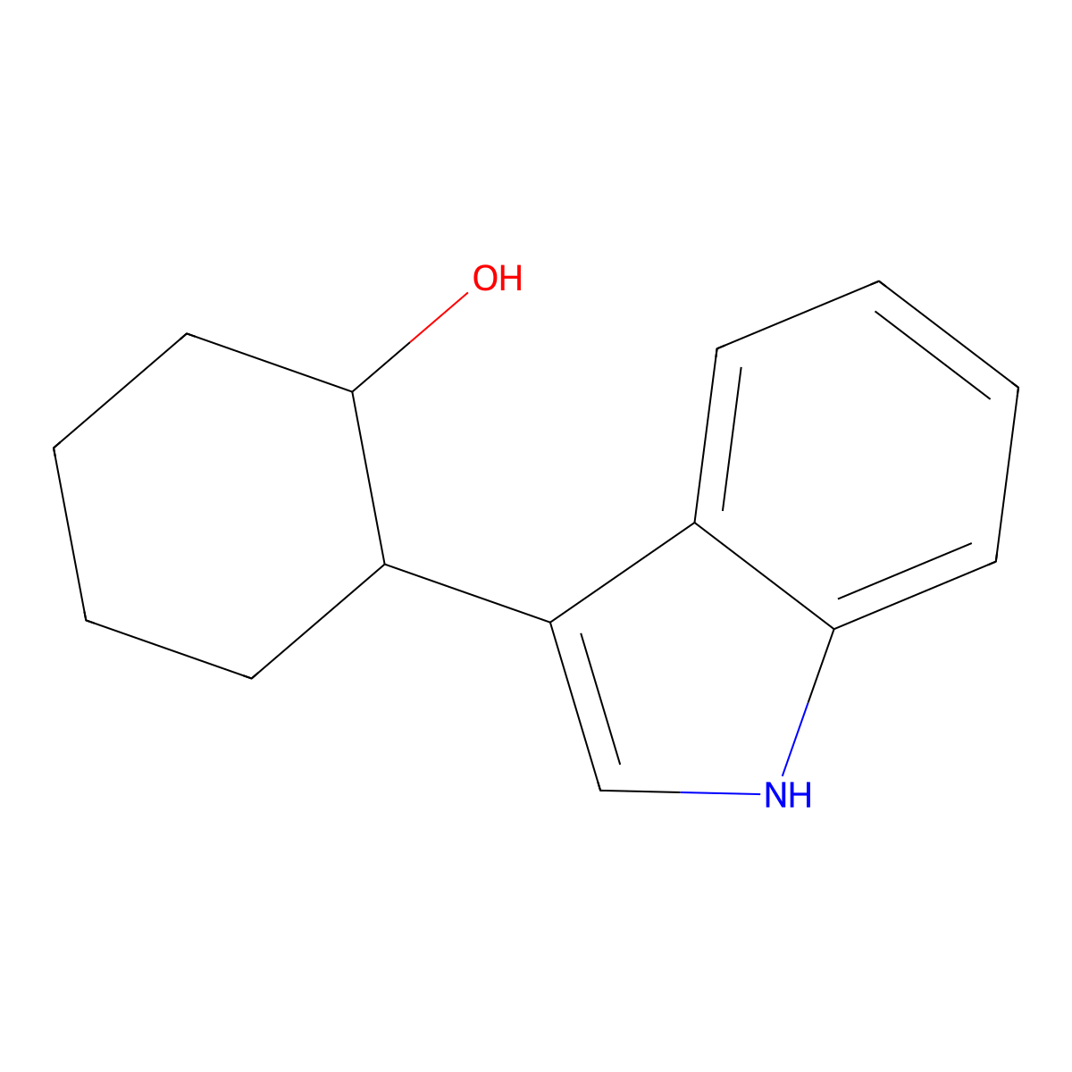2-(1H-Indol-3-yl)cyclohexanol molecular structure, CAS 4765-28-0