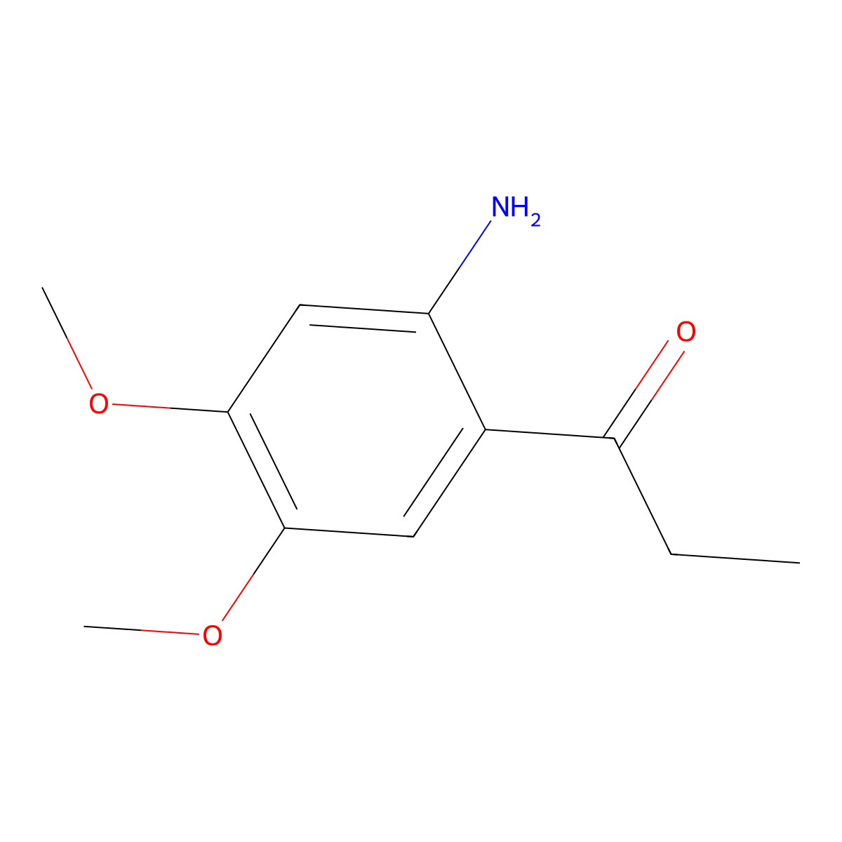 1-(2-Amino-4,5-dimethoxyphenyl)propan-1-one molecular structure, CAS 4765-46-2