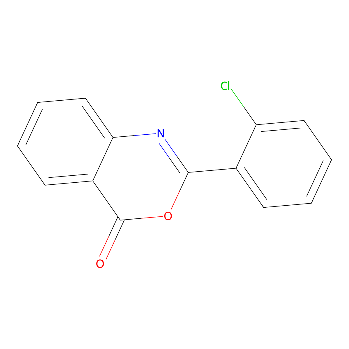 2-(2-Chlorophenyl)-4H-3,1-benzoxazin-4-one molecular structure, CAS 4765-51-9