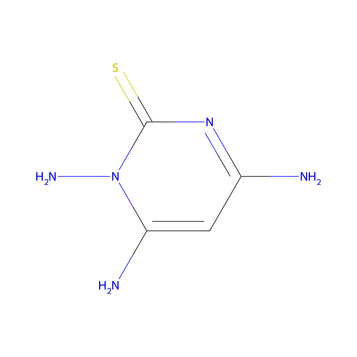 1,4,6-Triaminopyrimidine-2-thione molecular structure, CAS 4765-63-3