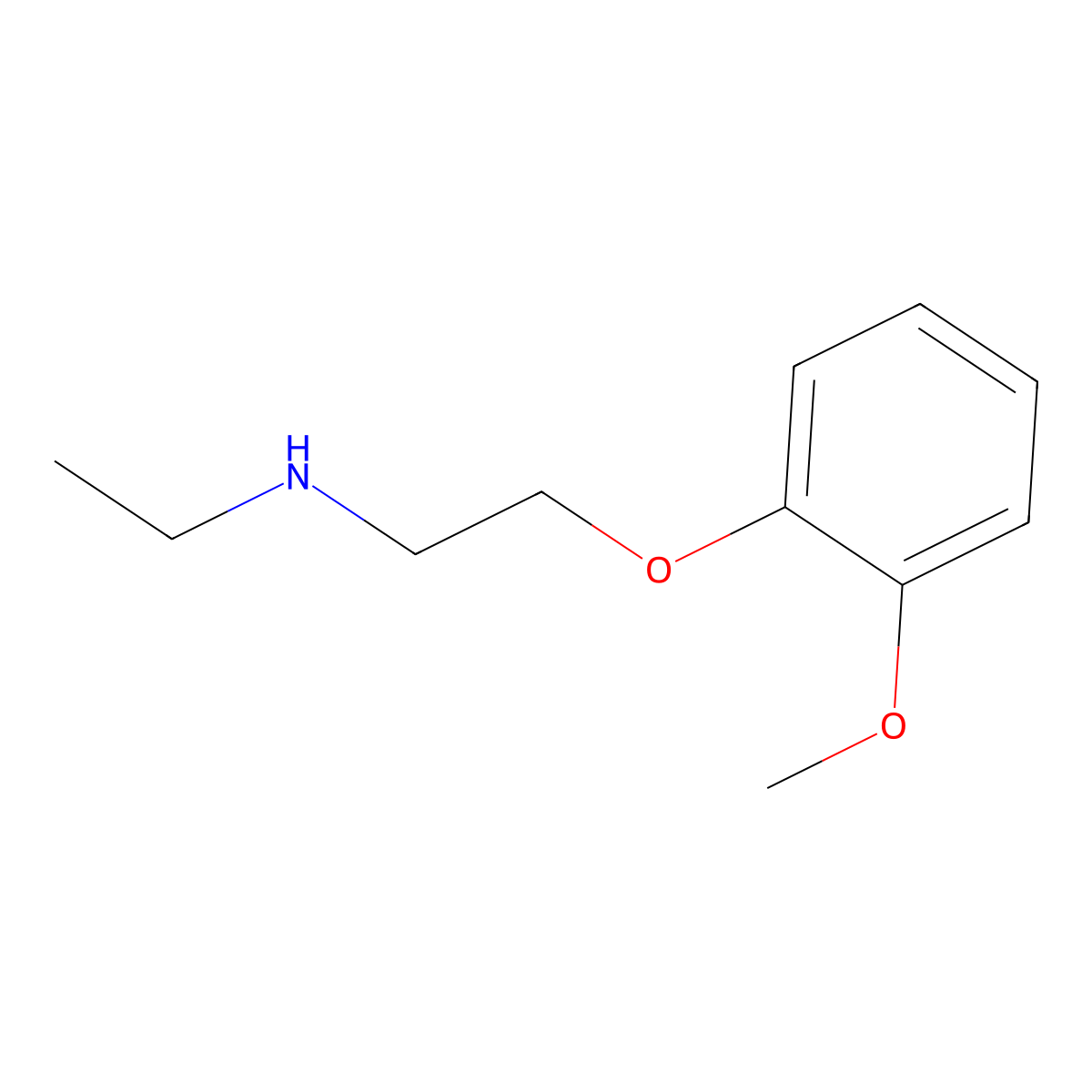 N-Ethyl-2-(2-methoxyphenoxy)ethanamine molecular structure, CAS 4766-09-0