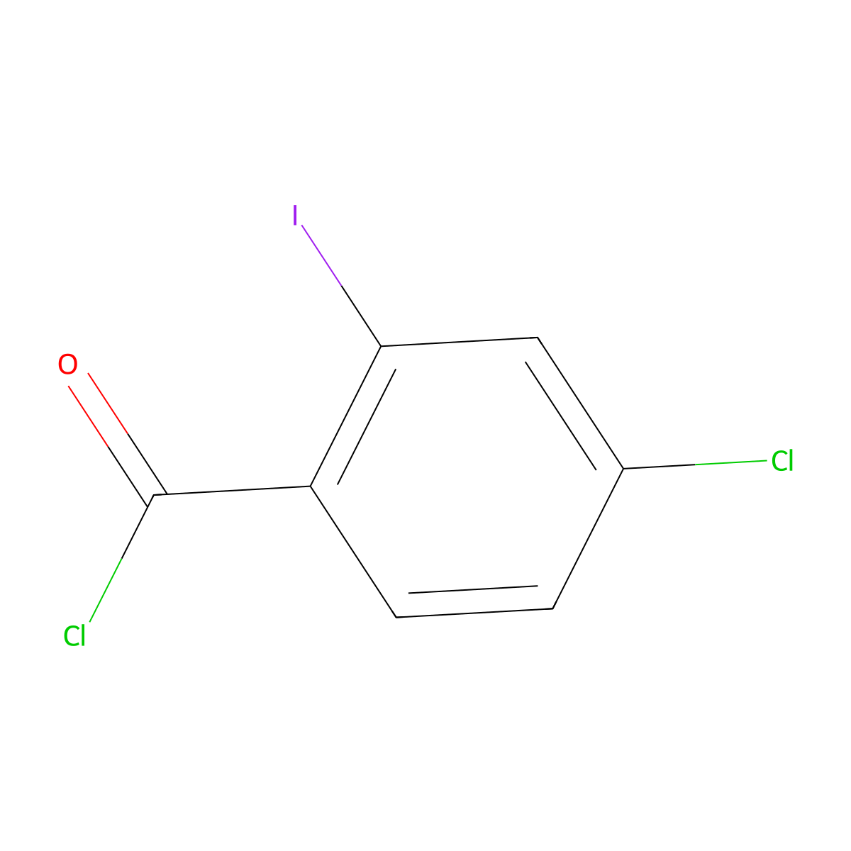 4-Chloro-2-iodobenzoyl chloride molecular structure, CAS 476619-76-8