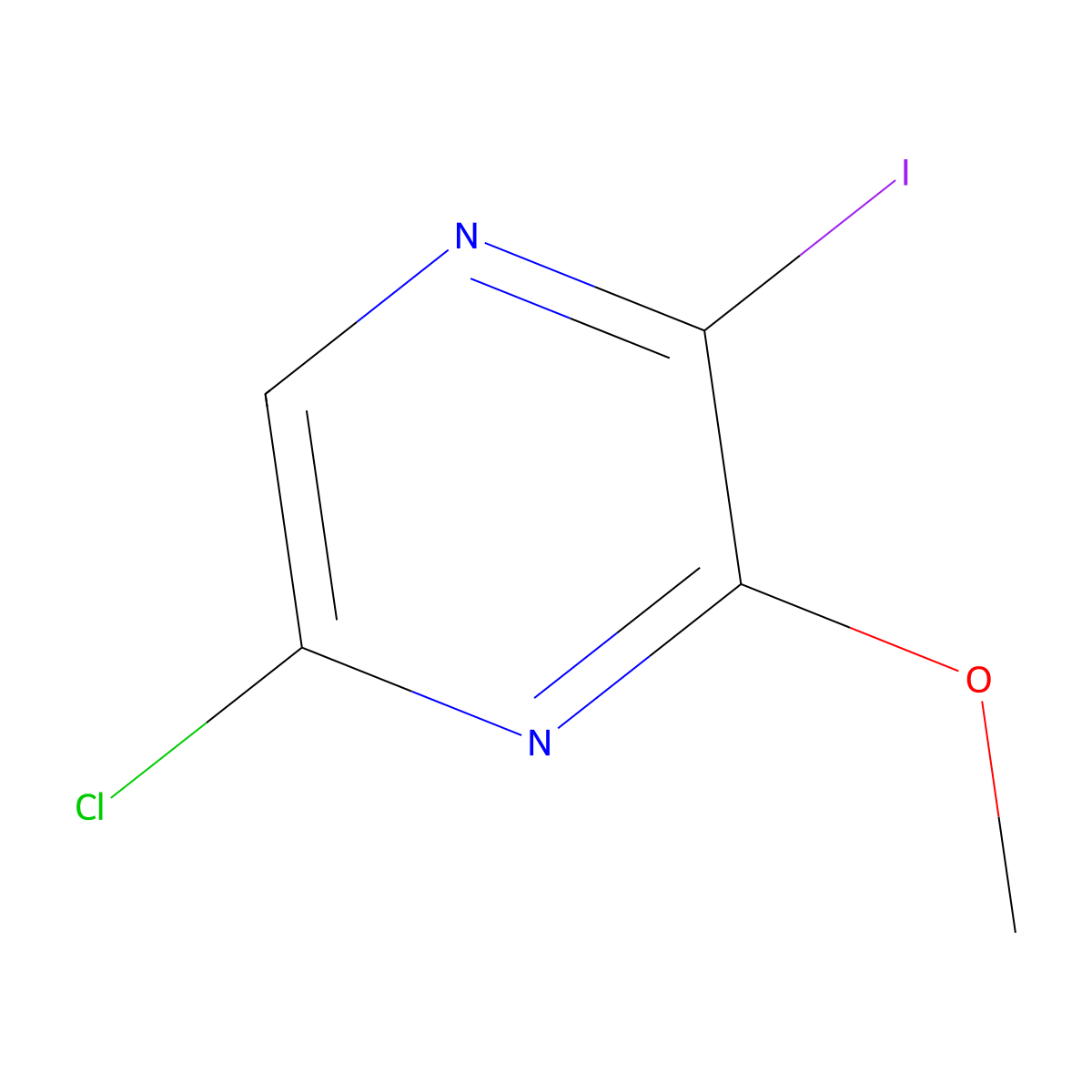 5-Chloro-2-iodo-3-methoxypyrazine molecular structure, CAS 476623-12-8