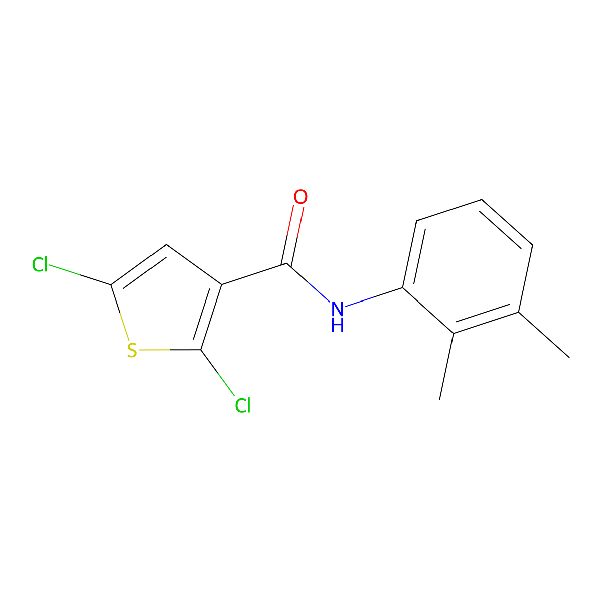 2,5-dichloro-N-(2,3-dimethylphenyl)thiophene-3-carboxamide molecular structure, CAS 476627-33-5