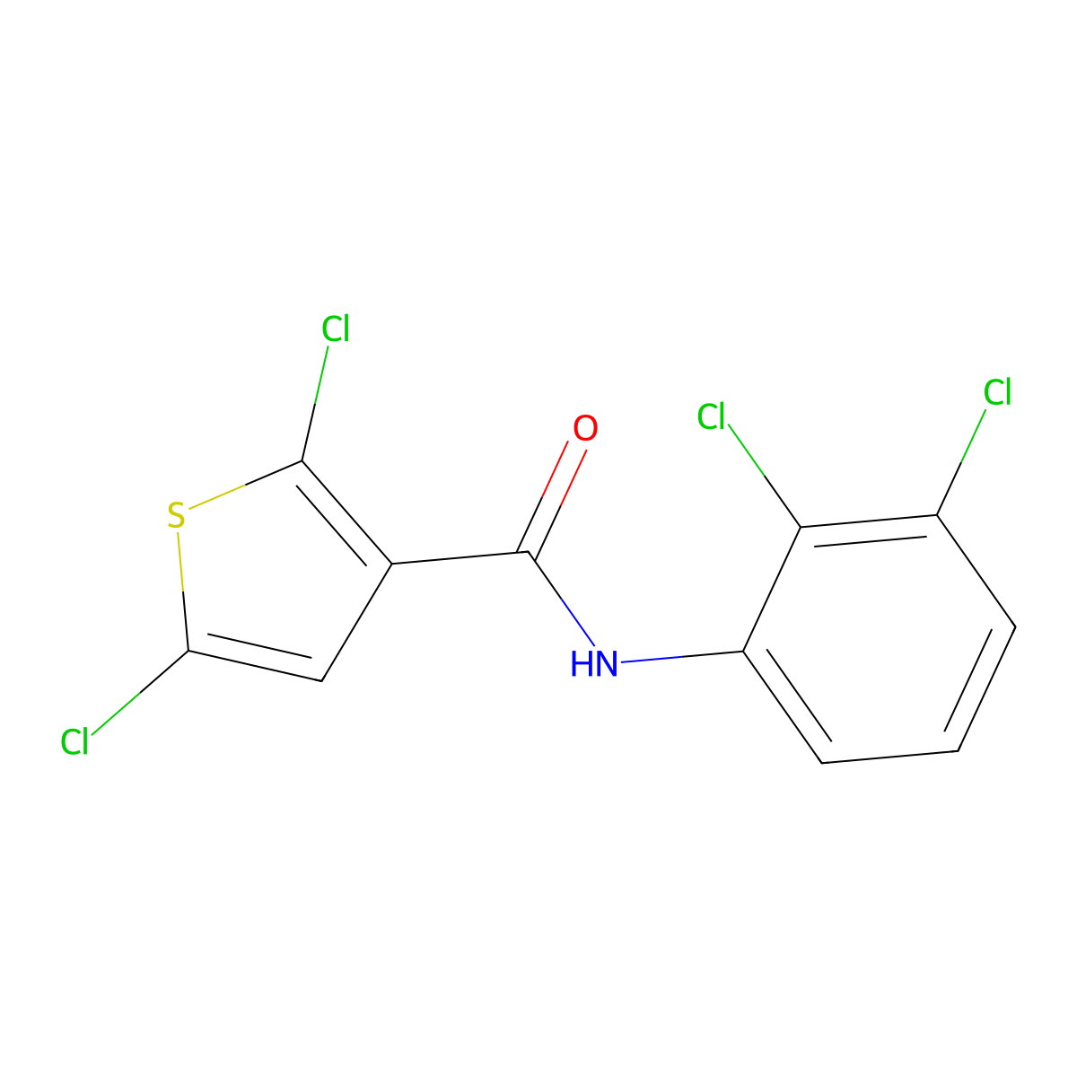 2,5-dichloro-N-(2,3-dichlorophenyl)thiophene-3-carboxamide molecular structure, CAS 476627-49-3