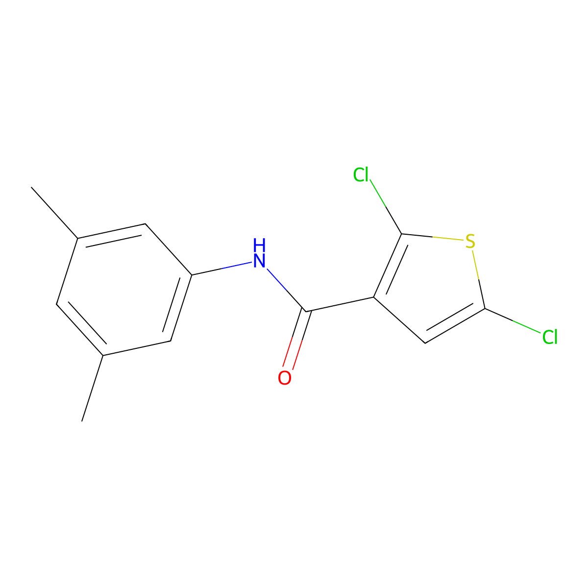 2,5-dichloro-N-(3,5-dimethylphenyl)thiophene-3-carboxamide molecular structure, CAS 476627-50-6
