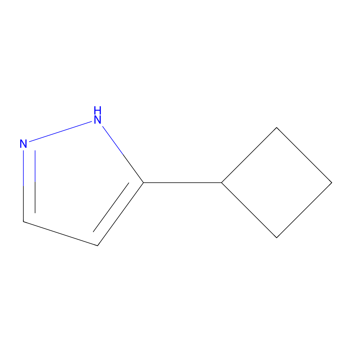 3-cyclobutyl-1H-pyrazole molecular structure, CAS 476629-86-4