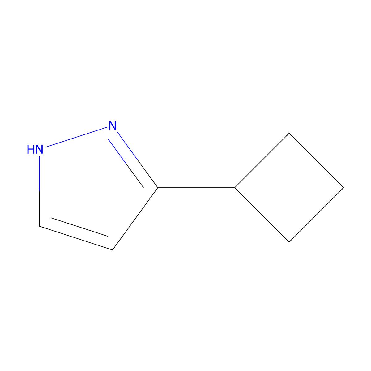 3-cyclobutyl-1H-pyrazole molecular structure, CAS 476629-86-4