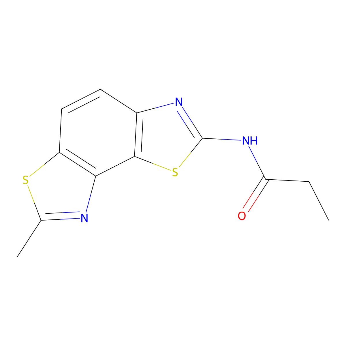 N-(7-methyl-[1,3]thiazolo[5,4-e][1,3]benzothiazol-2-yl)propanamide molecular structure, CAS 476631-65-9