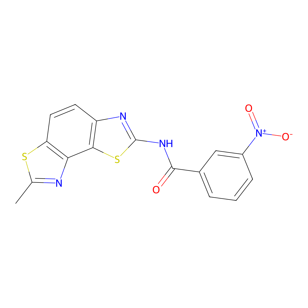N-(7-methyl-[1,3]thiazolo[5,4-e][1,3]benzothiazol-2-yl)-3-nitrobenzamide molecular structure, CAS 476631-69-3