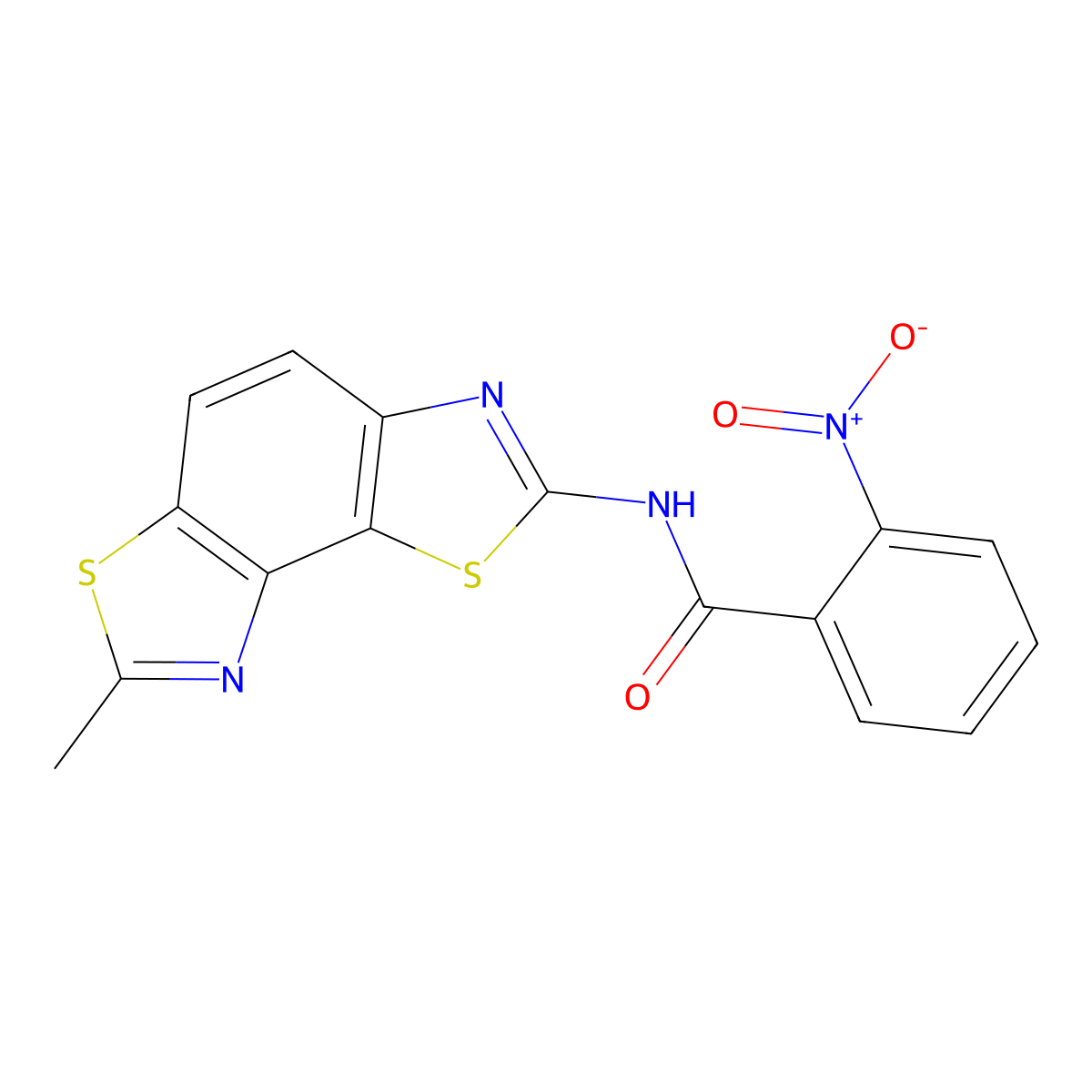 N-(7-methyl-[1,3]thiazolo[5,4-e][1,3]benzothiazol-2-yl)-2-nitrobenzamide molecular structure, CAS 476631-70-6