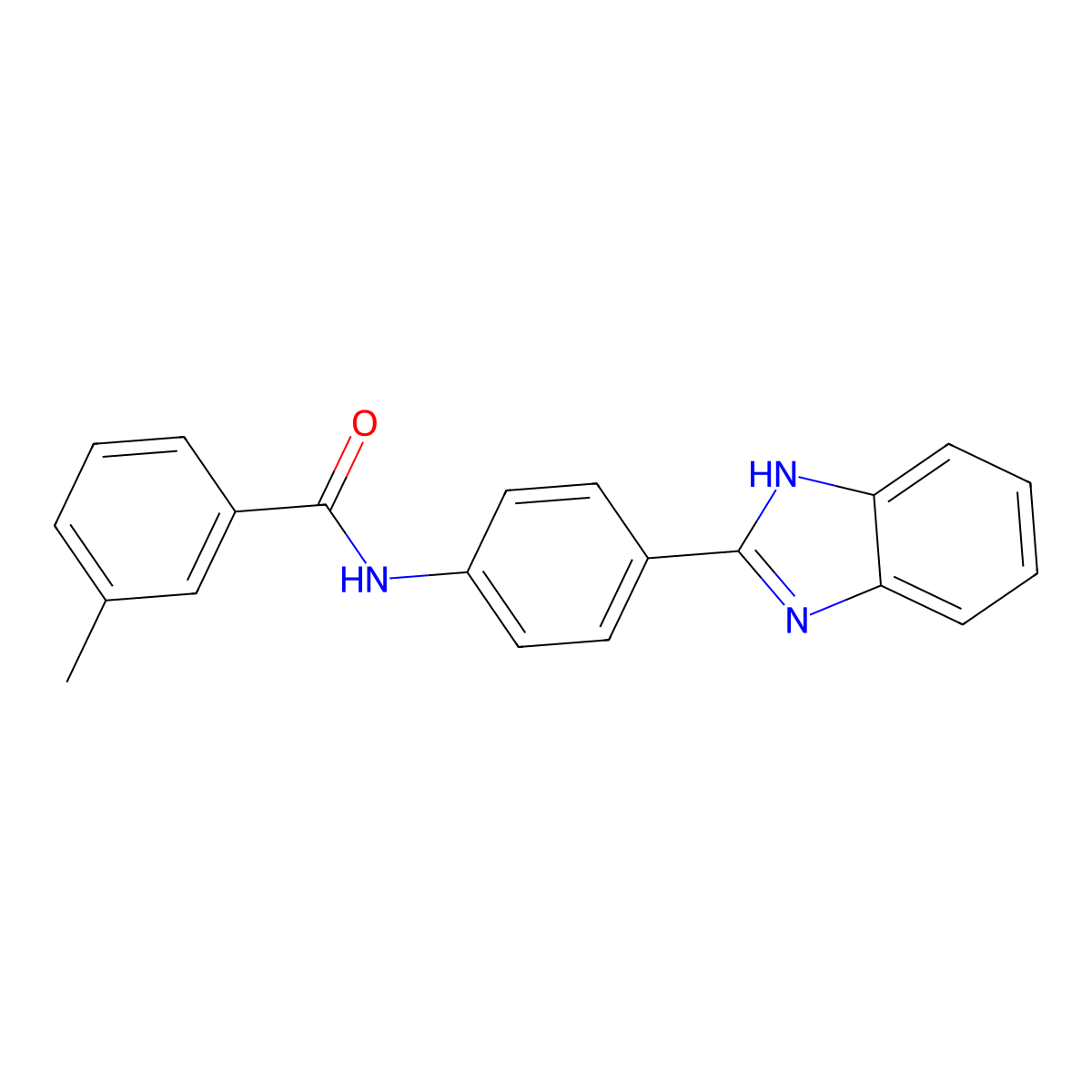N-[4-(1H-benzimidazol-2-yl)phenyl]-3-methylbenzamide molecular structure, CAS 476633-91-7