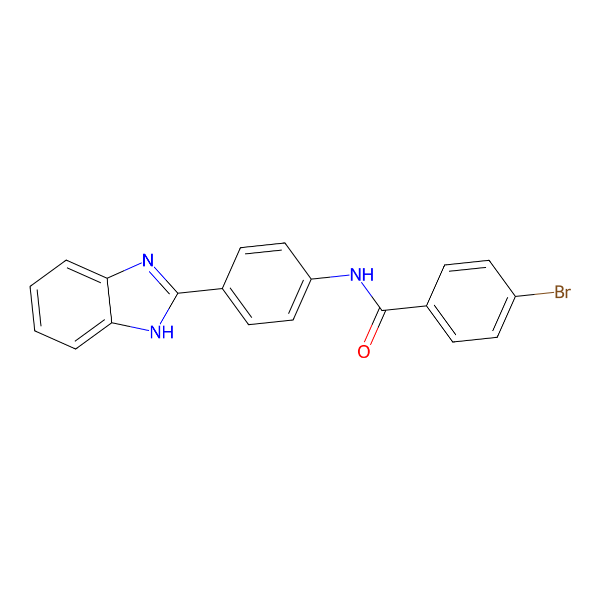 N-(4-(1H-benzo[d]imidazol-2-yl)phenyl)-4-bromobenzamide molecular structure, CAS 476633-95-1