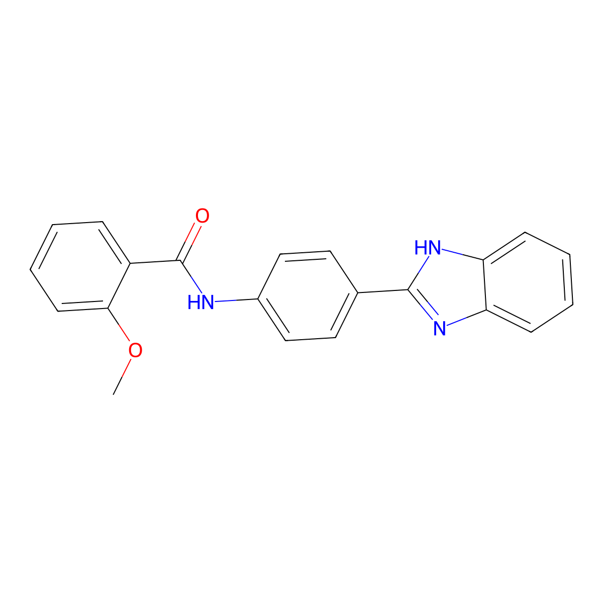 N-[4-(1H-benzimidazol-2-yl)phenyl]-2-methoxybenzamide molecular structure, CAS 476633-97-3