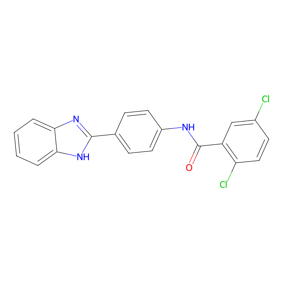 N-[4-(1H-benzimidazol-2-yl)phenyl]-2,5-dichlorobenzamide molecular structure, CAS 476634-11-4