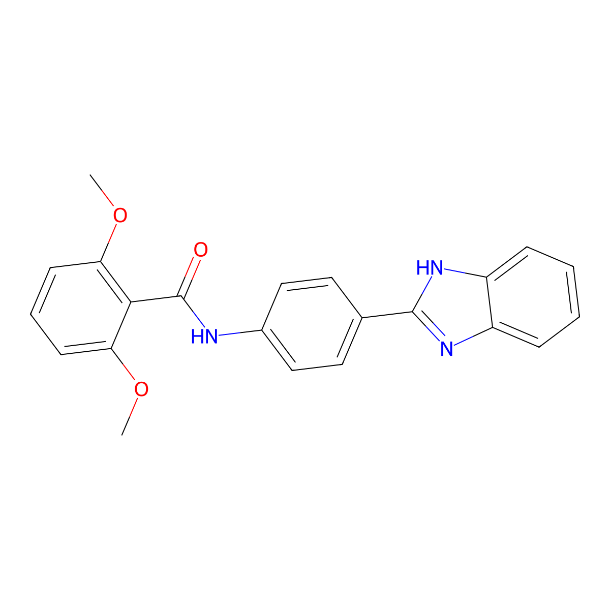 N-[4-(1H-benzimidazol-2-yl)phenyl]-2,6-dimethoxybenzamide molecular structure, CAS 476634-25-0