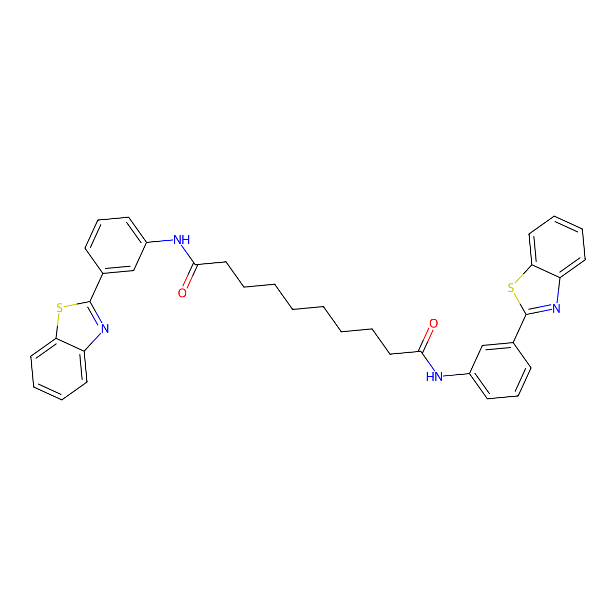 N,N'-bis[3-(1,3-benzothiazol-2-yl)phenyl]decanediamide molecular structure, CAS 476634-42-1