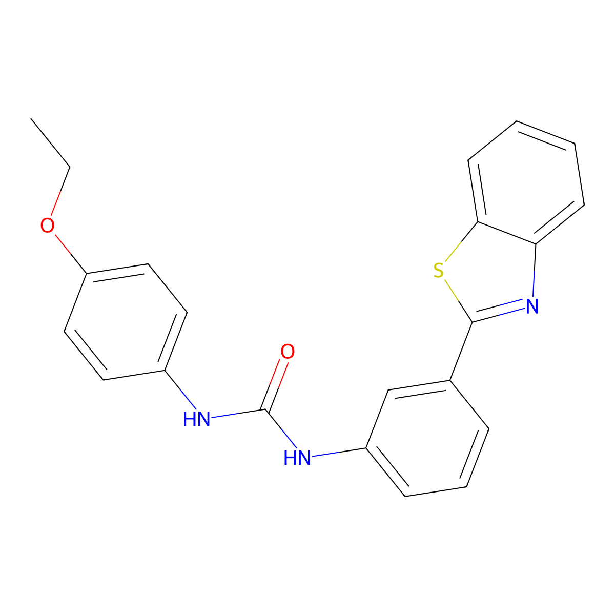 1-(3-(Benzo[d]thiazol-2-yl)phenyl)-3-(4-ethoxyphenyl)urea molecular structure, CAS 476634-55-6